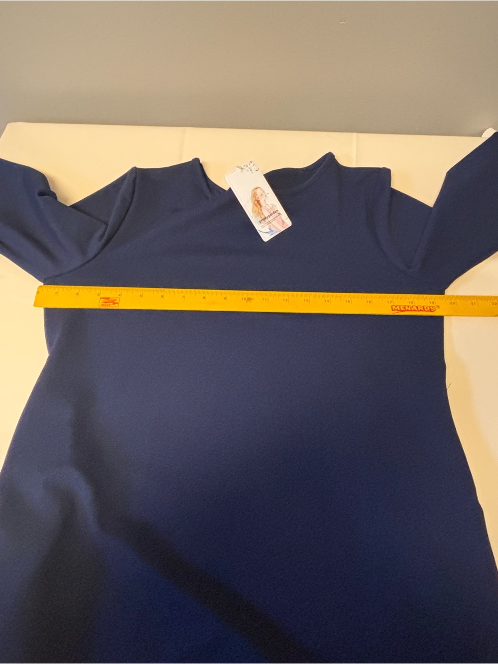 Pretty garden Navy Long Sleeve Tie-Waist Dress - Picture 5 of 5
